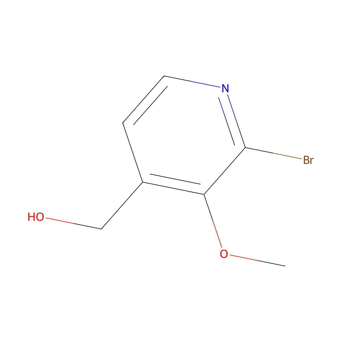 (2-Bromo-3-methoxypyridin-4-yl)methanol molecular structure, CAS 191418-80-1
