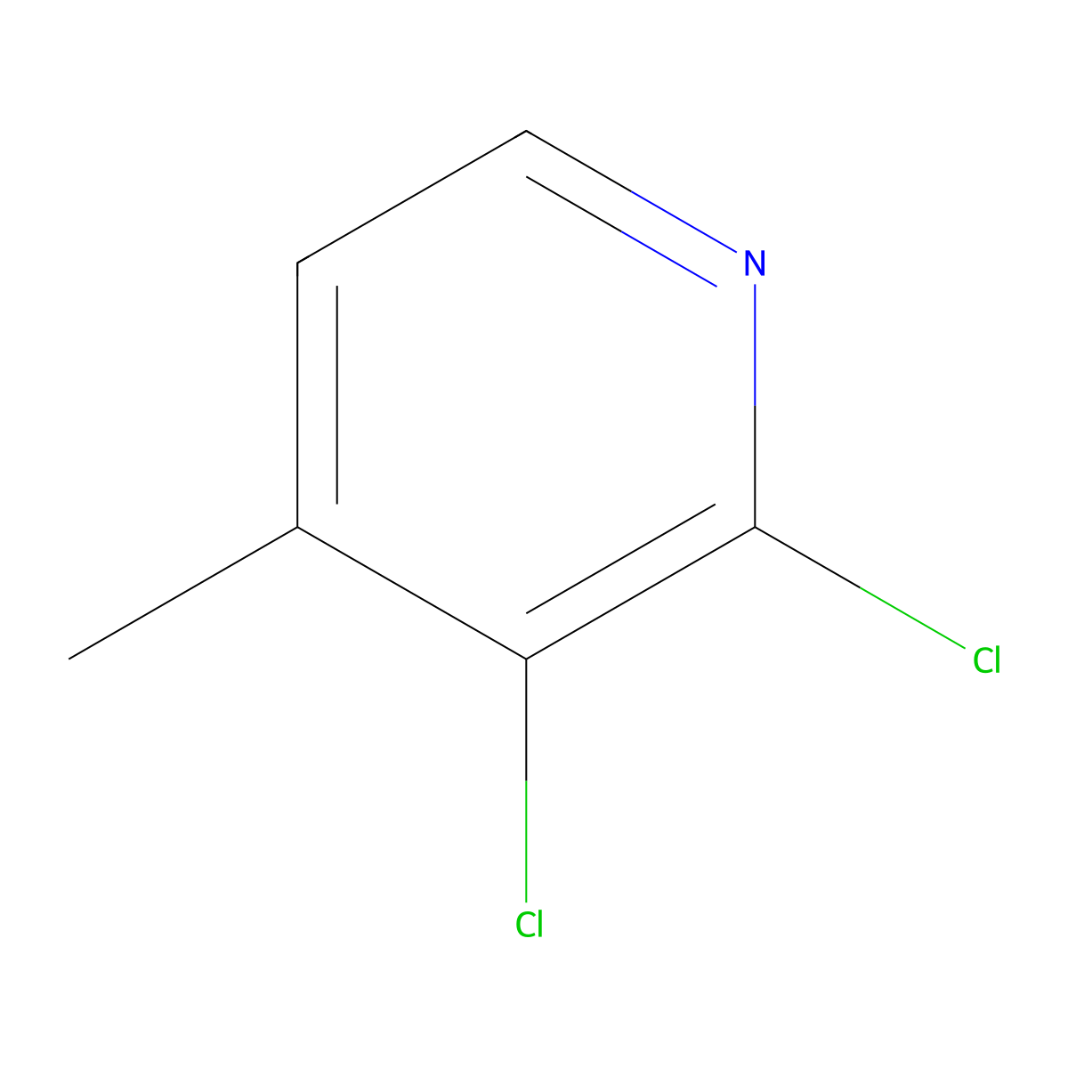 2,3-Dichloro-4-methylpyridine molecular structure, CAS 191419-07-5