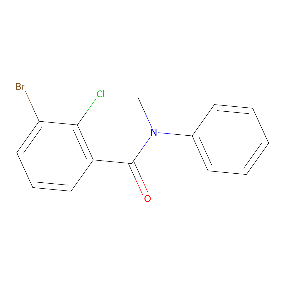 3-Bromo-2-chloro-N-methyl-N-phenylbenzamide molecular structure, CAS 1914208-93-7