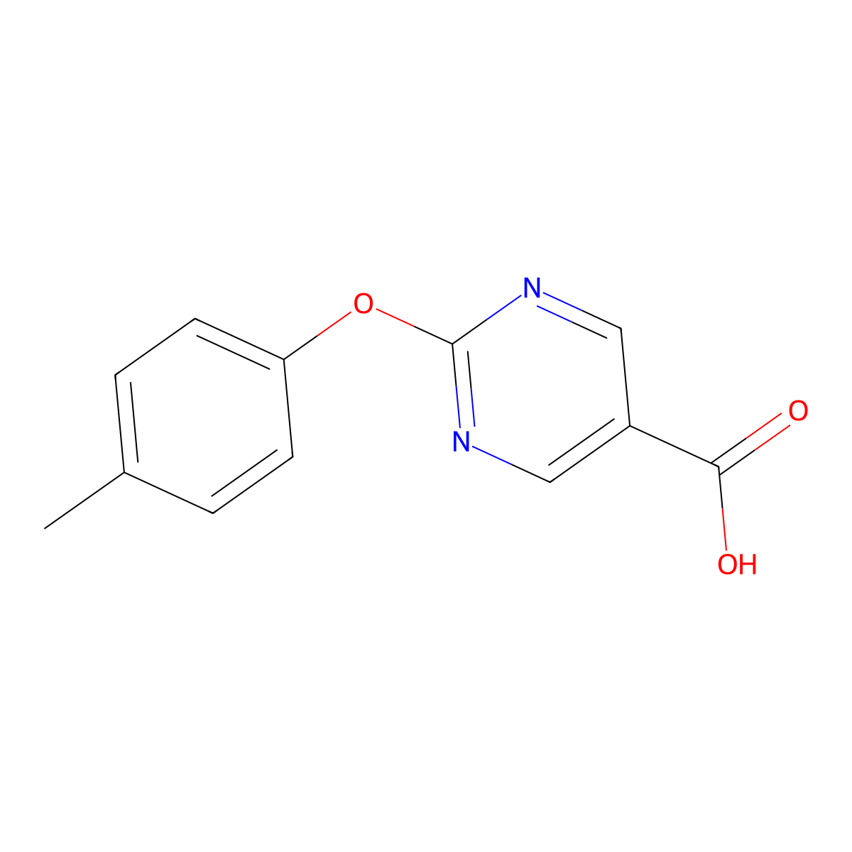 2-(p-Tolyloxy)pyrimidine-5-carboxylic acid molecular structure, CAS 1914295-40-1