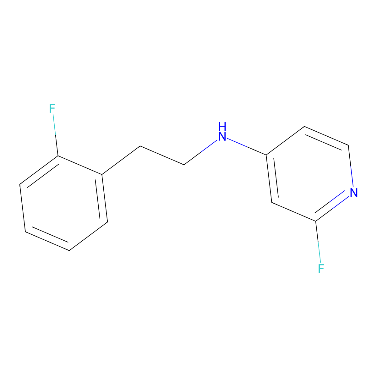 2-fluoro-N-[2-(2-fluorophenyl)ethyl]pyridin-4-amine molecular structure, CAS 1914384-85-2