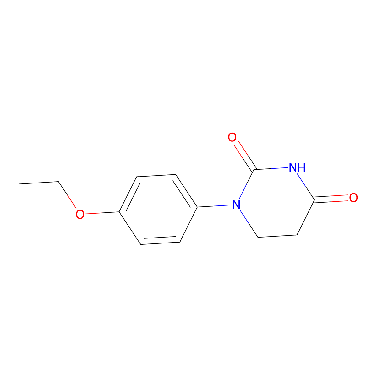 1-(4-ethoxyphenyl)dihydro-2,4(1H,3H)-pyrimidinedione molecular structure, CAS 19144-78-6