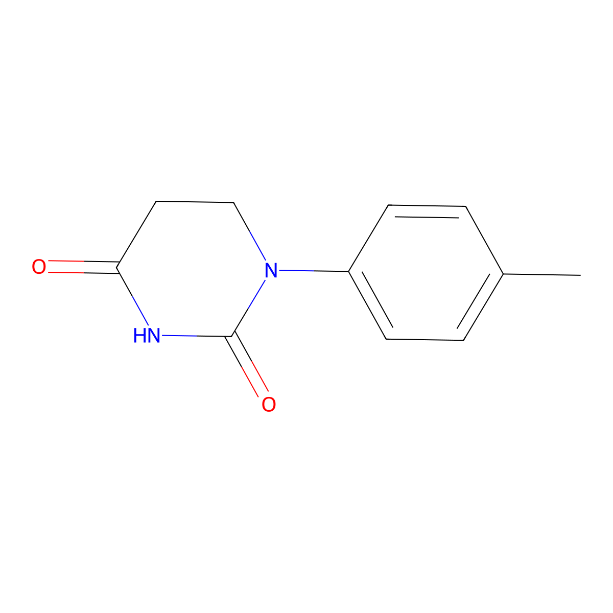 Dihydro-1-(4-methylphenyl)-2,4(1H,3H)-pyrimidinedione molecular structure, CAS 19144-80-0