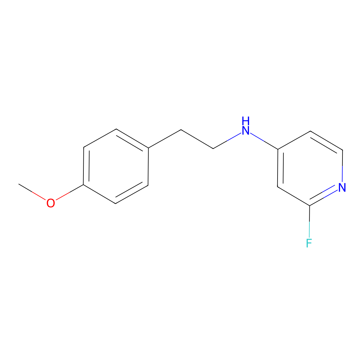 2-fluoro-N-[2-(4-methoxyphenyl)ethyl]pyridin-4-amine molecular structure, CAS 1914496-54-0