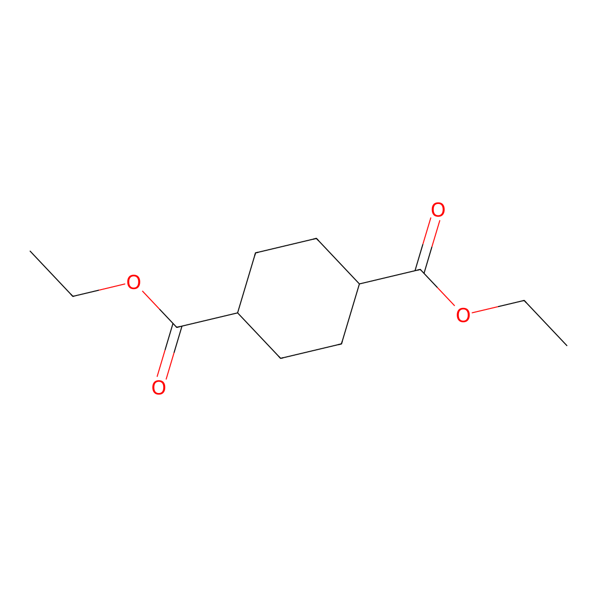 Diethyl 1,4-cyclohexanedicarboxylate molecular structure, CAS 19145-96-1