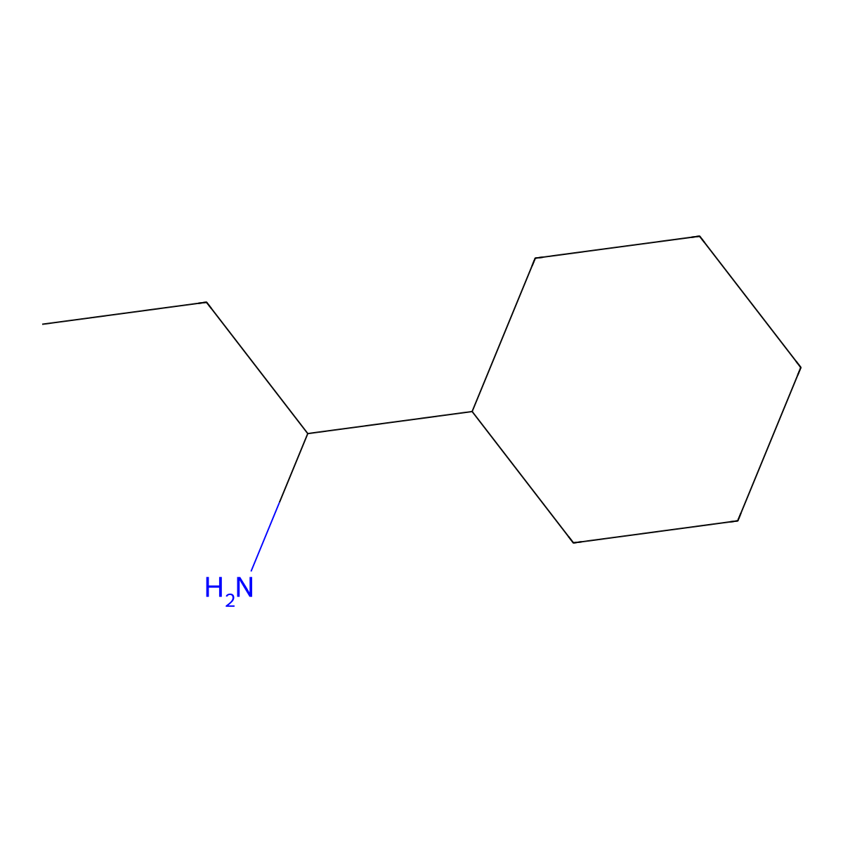 (alphaS)-alpha-Ethylcyclohexanemethanamine molecular structure, CAS 19146-53-3