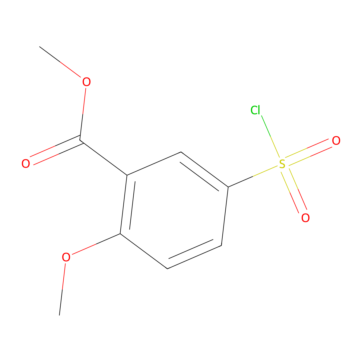 Methyl 5-(chlorosulfonyl)-2-methoxybenzoate molecular structure, CAS 191471-91-7