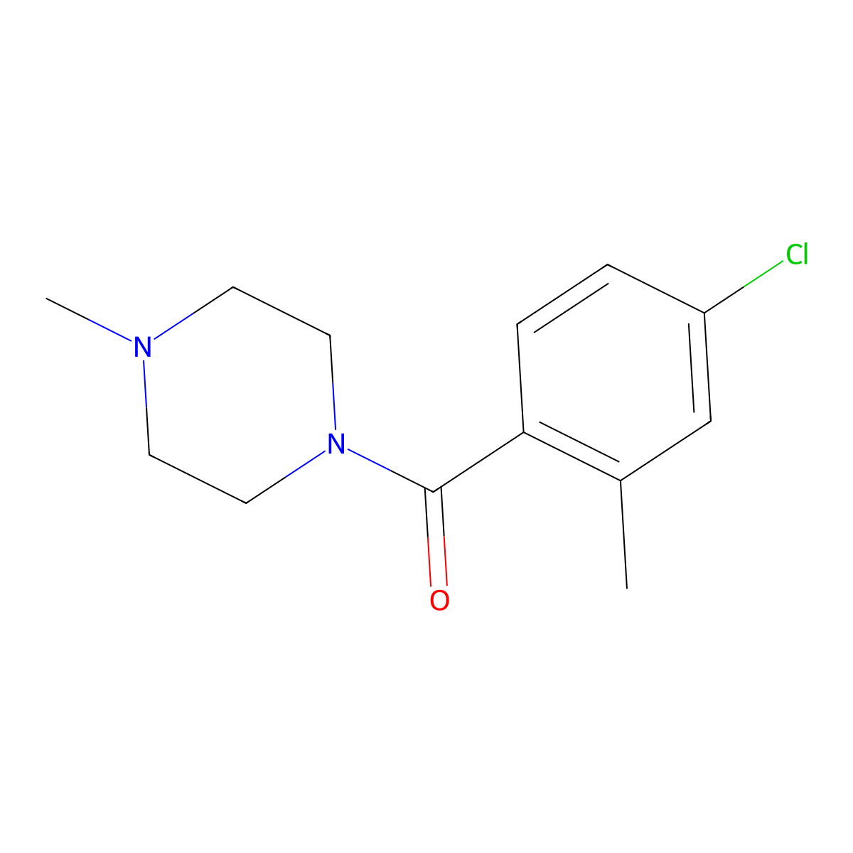 (4-Chloro-2-methylphenyl)(4-methylpiperazin-1-yl)methanone molecular structure, CAS 1914727-37-9