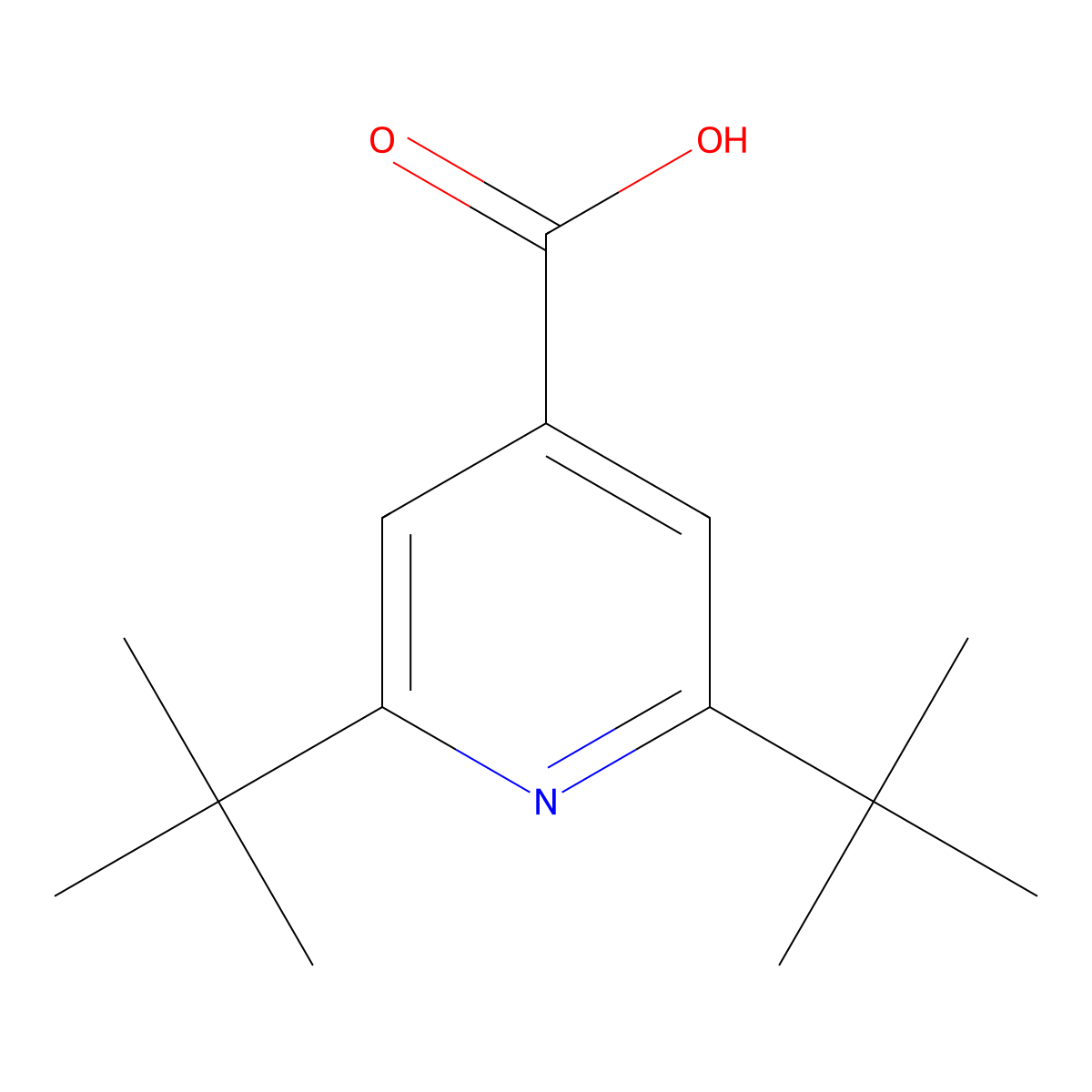 2,6-Di-tert-butylisonicotinic acid molecular structure, CAS 191478-92-9