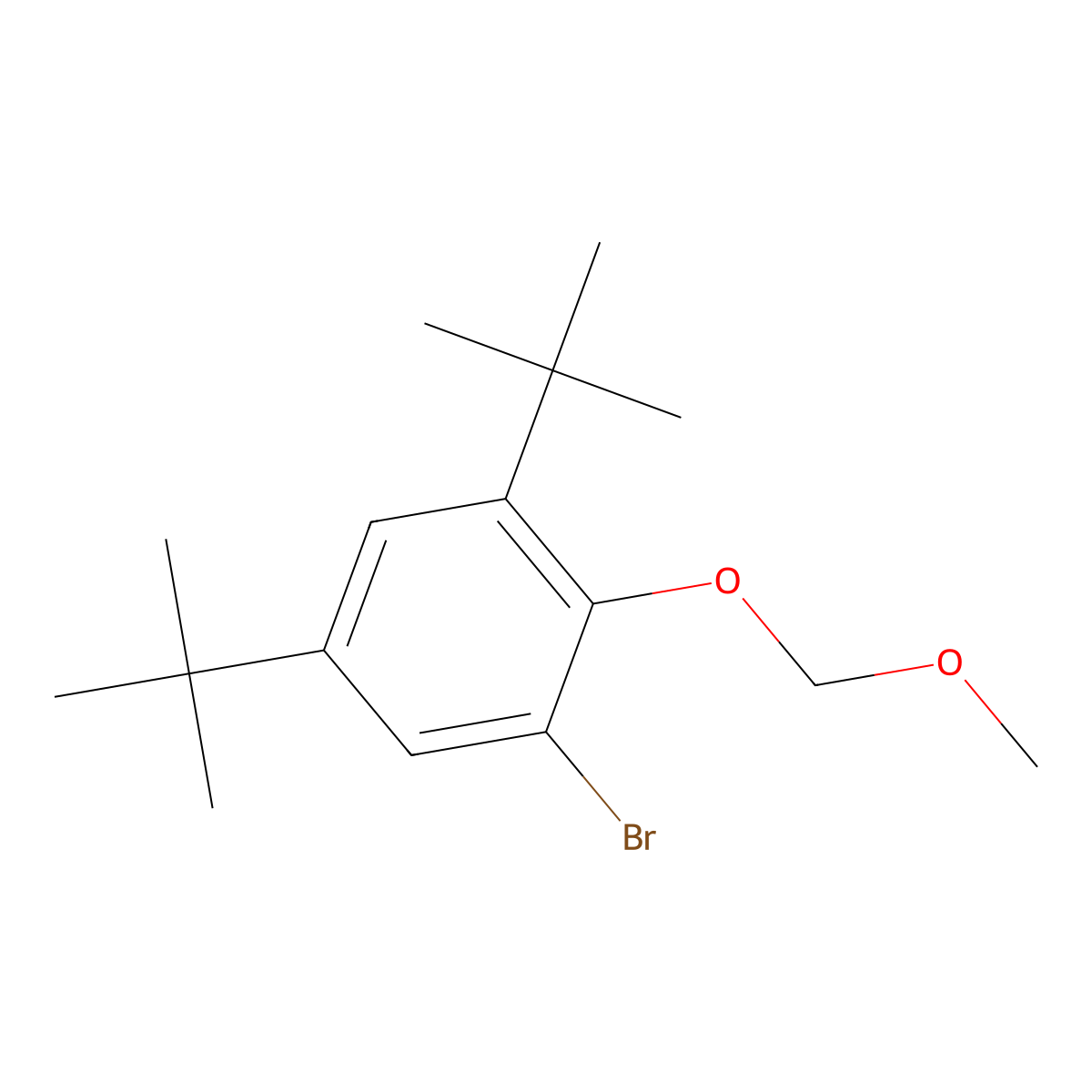 1-Bromo-3,5-di-tert-butyl-2-(methoxymethoxy)benzene molecular structure, CAS 191478-95-2