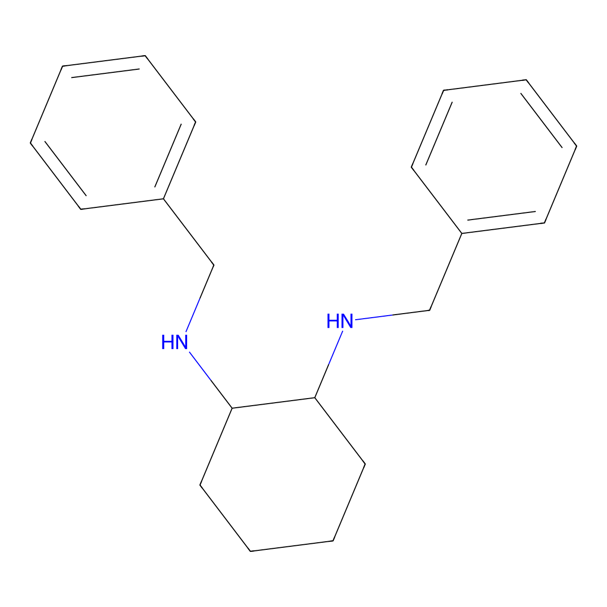 (1S,2S)-N1,N2-dibenzylcyclohexane-1,2-diamine molecular structure, CAS 191480-61-2