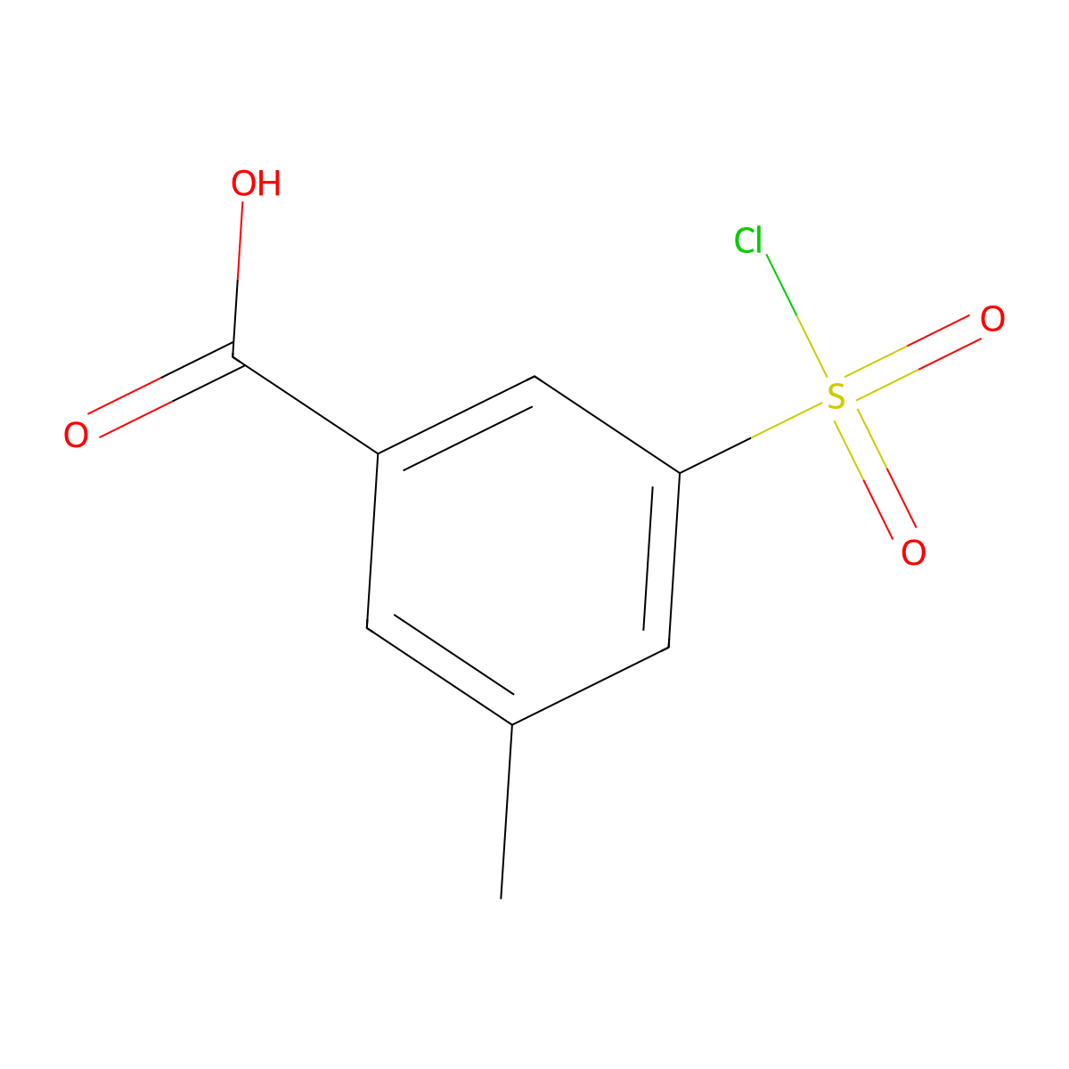 3-(Chlorosulfonyl)-5-methylbenzoic acid molecular structure, CAS 191483-49-5
