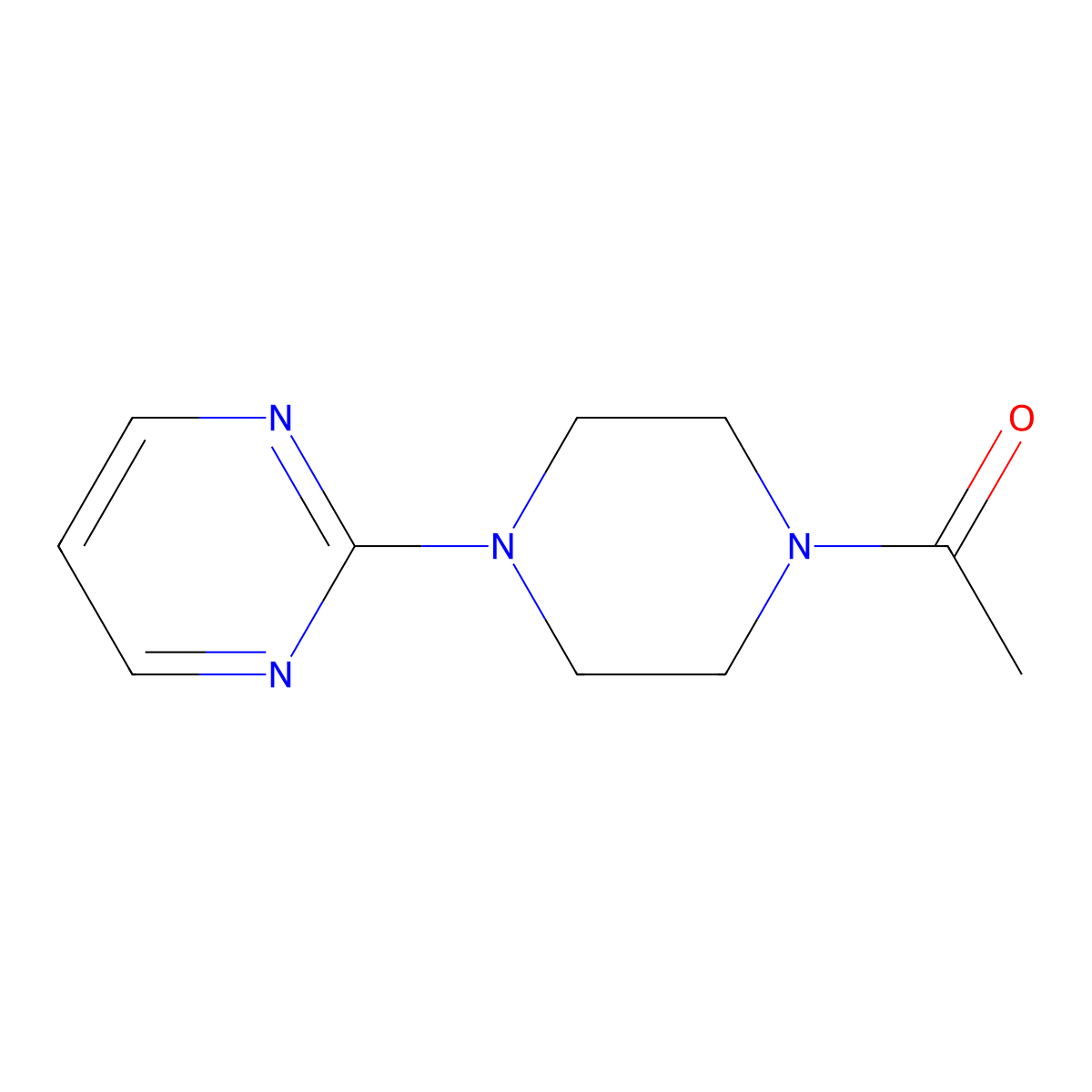 1-(4-Pyrimidin-2-ylpiperazin-1-yl)ethanone molecular structure, CAS 191487-40-8