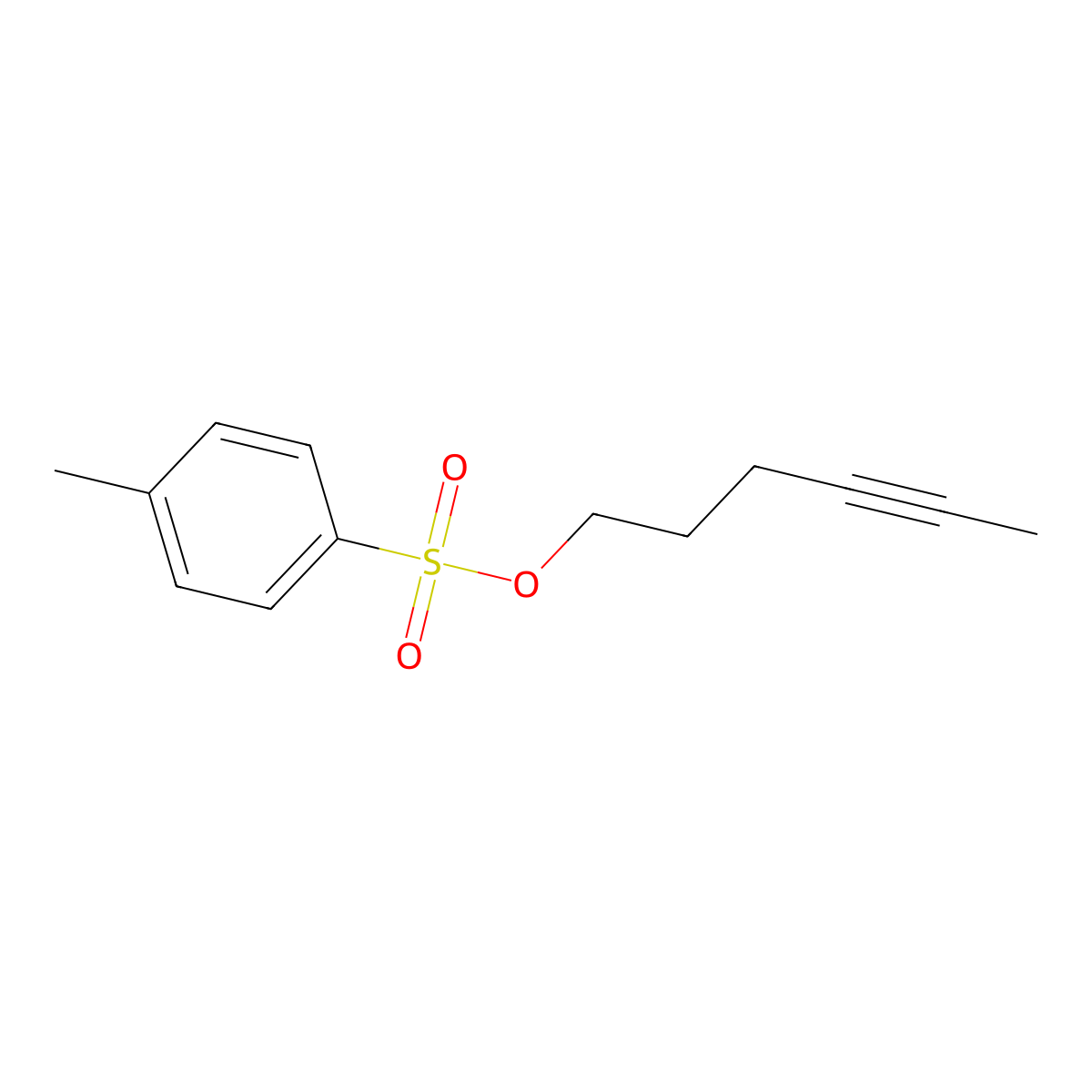 Hex-4-yn-1-yl 4-methylbenzene-1-sulfonate molecular structure, CAS 1914925-13-5