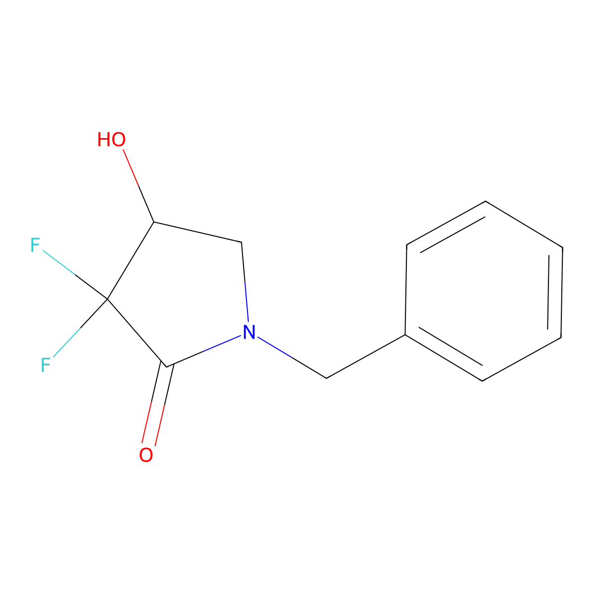 1-Benzyl-3,3-difluoro-4-hydroxypyrrolidin-2-one molecular structure, CAS 1914929-29-5