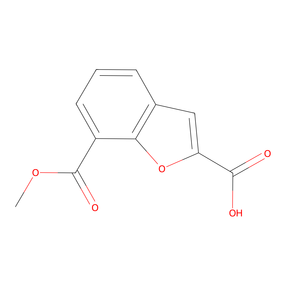 7-(Methoxycarbonyl)-1-benzofuran-2-carboxylic acid molecular structure, CAS 1914935-35-5