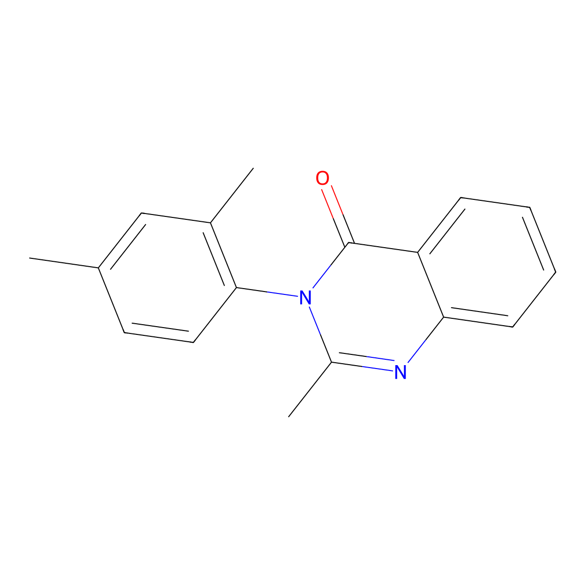 3-(2,4-dimethylphenyl)-2-methylquinazolin-4(3H)-one molecular structure, CAS 1915-80-6