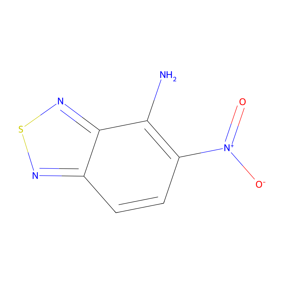 5-Nitro-2,1,3-benzothiadiazol-4-amine molecular structure, CAS 1915-85-1