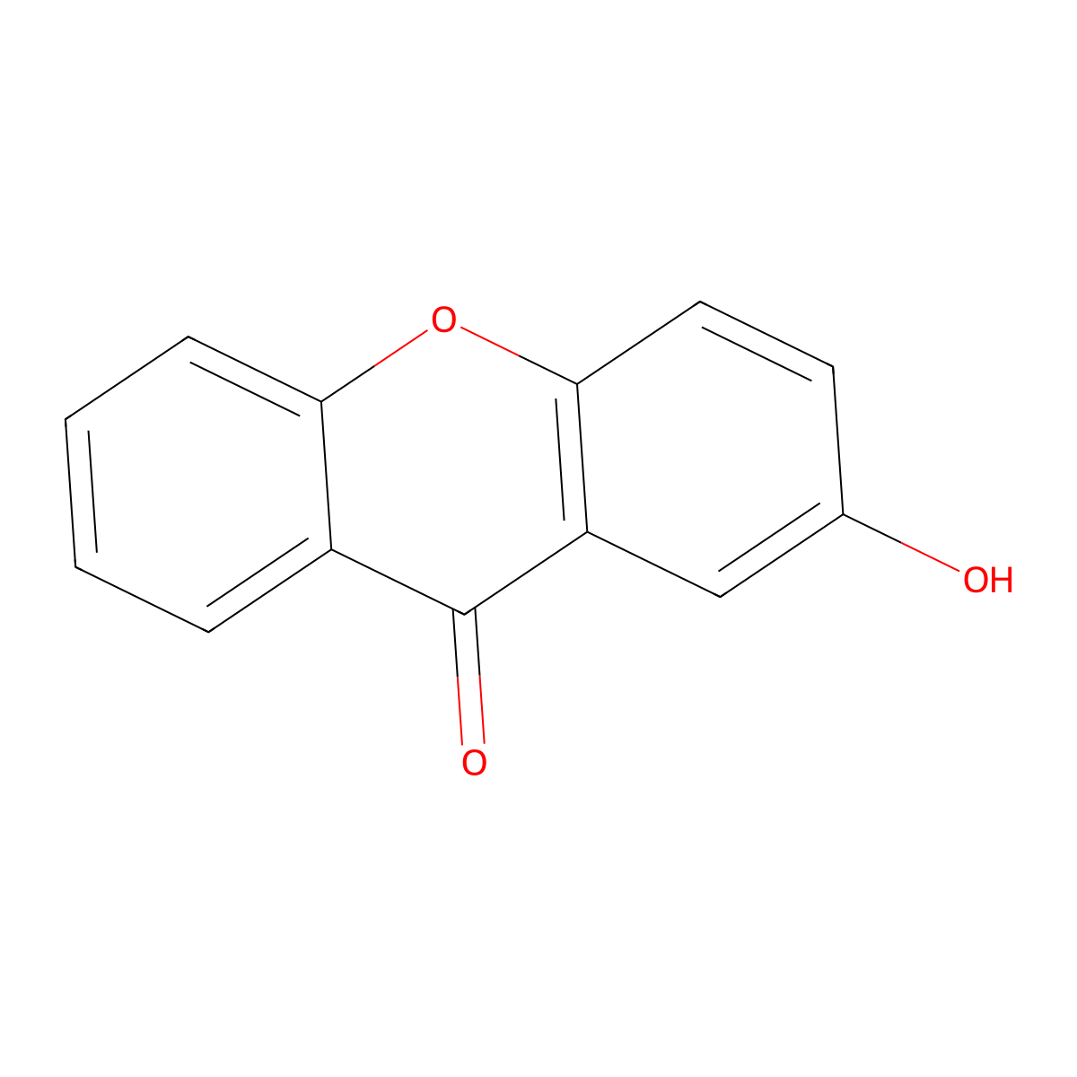 2-Hydroxyxanthone molecular structure, CAS 1915-98-6