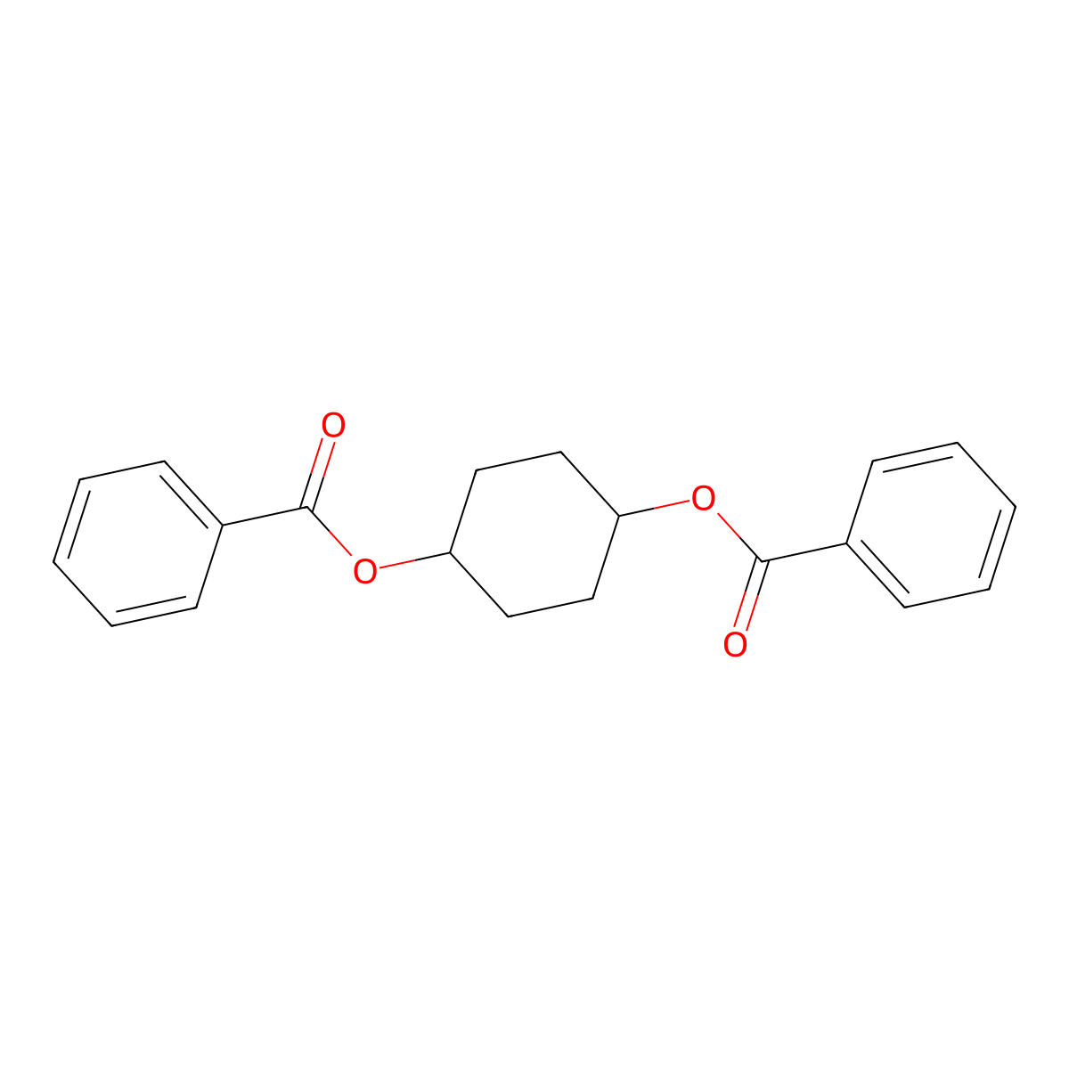 1,4-Dibenzoyloxycyclohexan molecular structure, CAS 19150-32-4