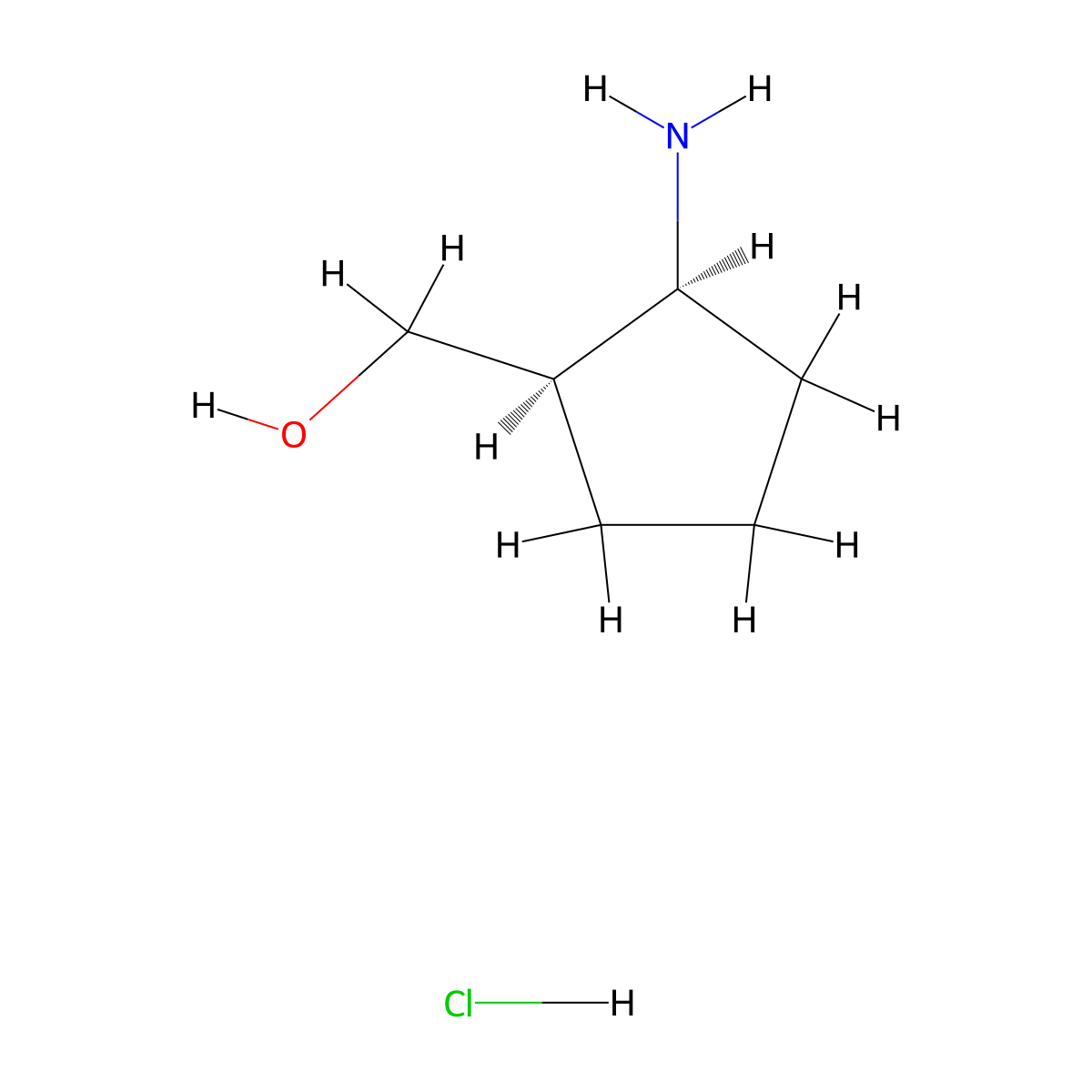 [(1R,2S)-2-aminocyclopentyl]methanol hydrochloride molecular structure, CAS 1915004-77-1