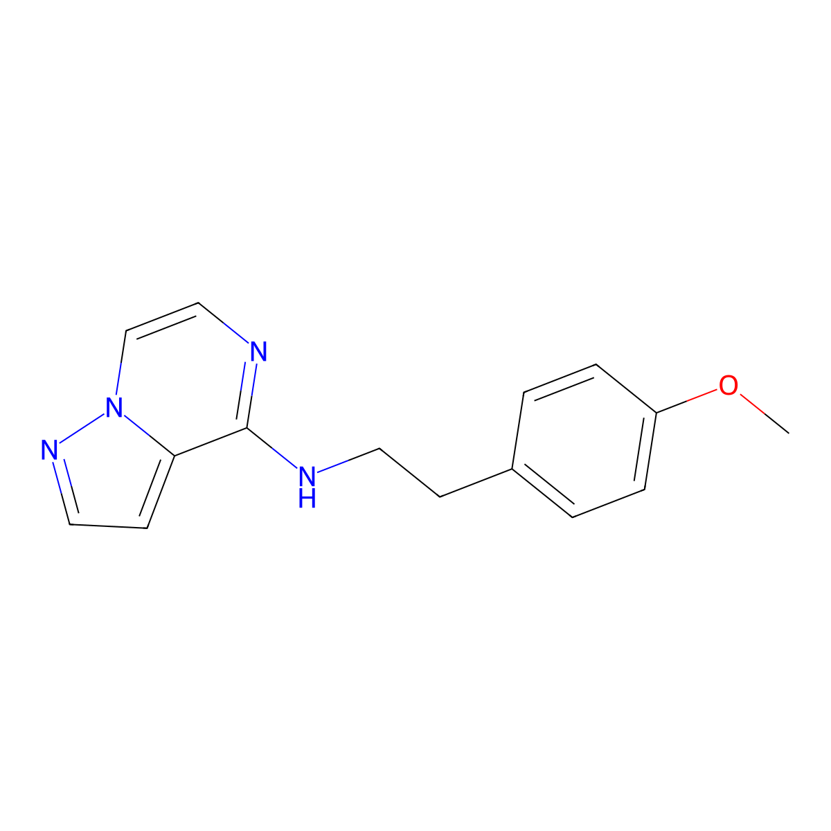 N-[2-(4-methoxyphenyl)ethyl]pyrazolo[1,5-a]pyrazin-4-amine molecular structure, CAS 1915080-85-1