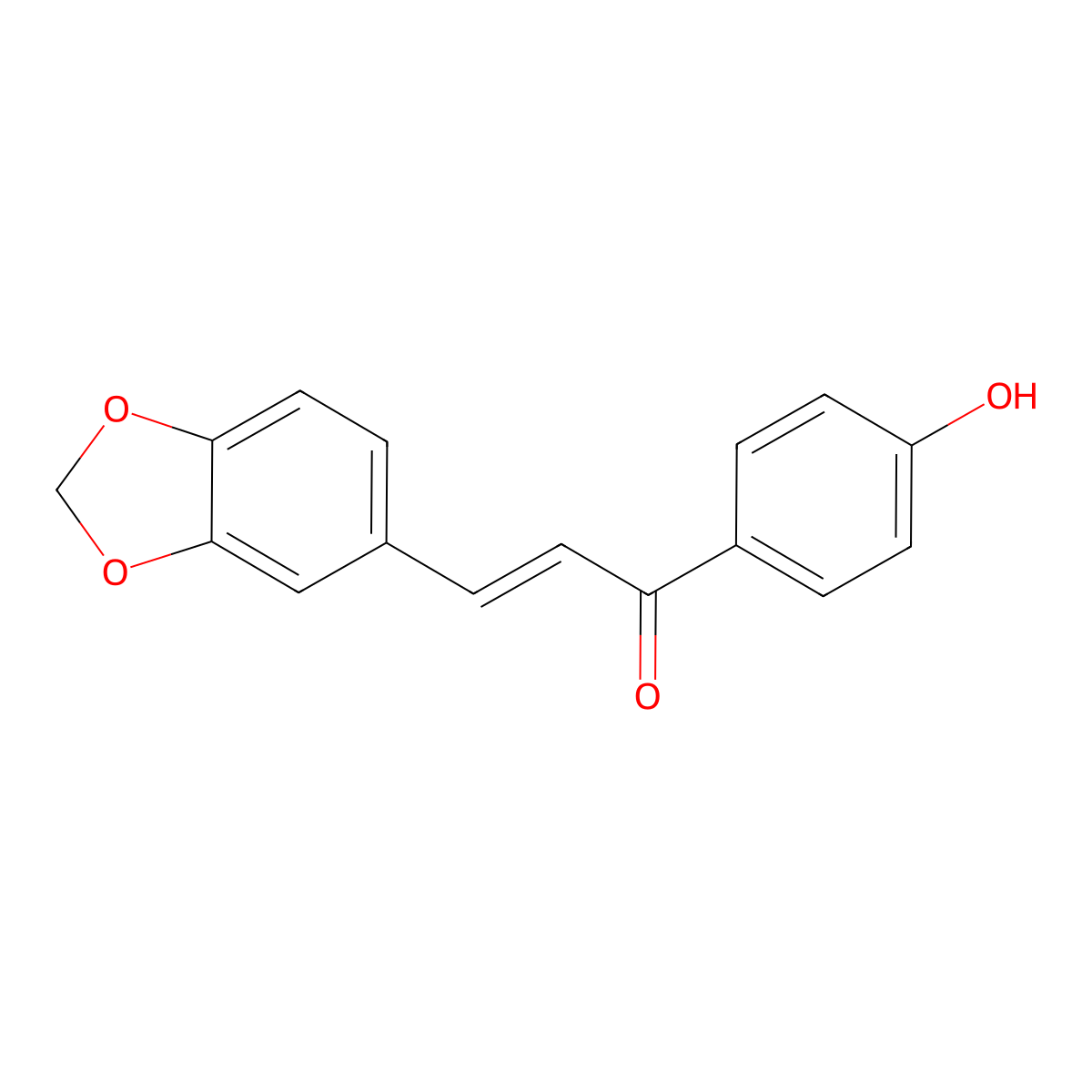 3-(1,3-Benzodioxol-5-yl)-1-(4-hydroxyphenyl)-2-propen-1-one molecular structure, CAS 19152-39-7