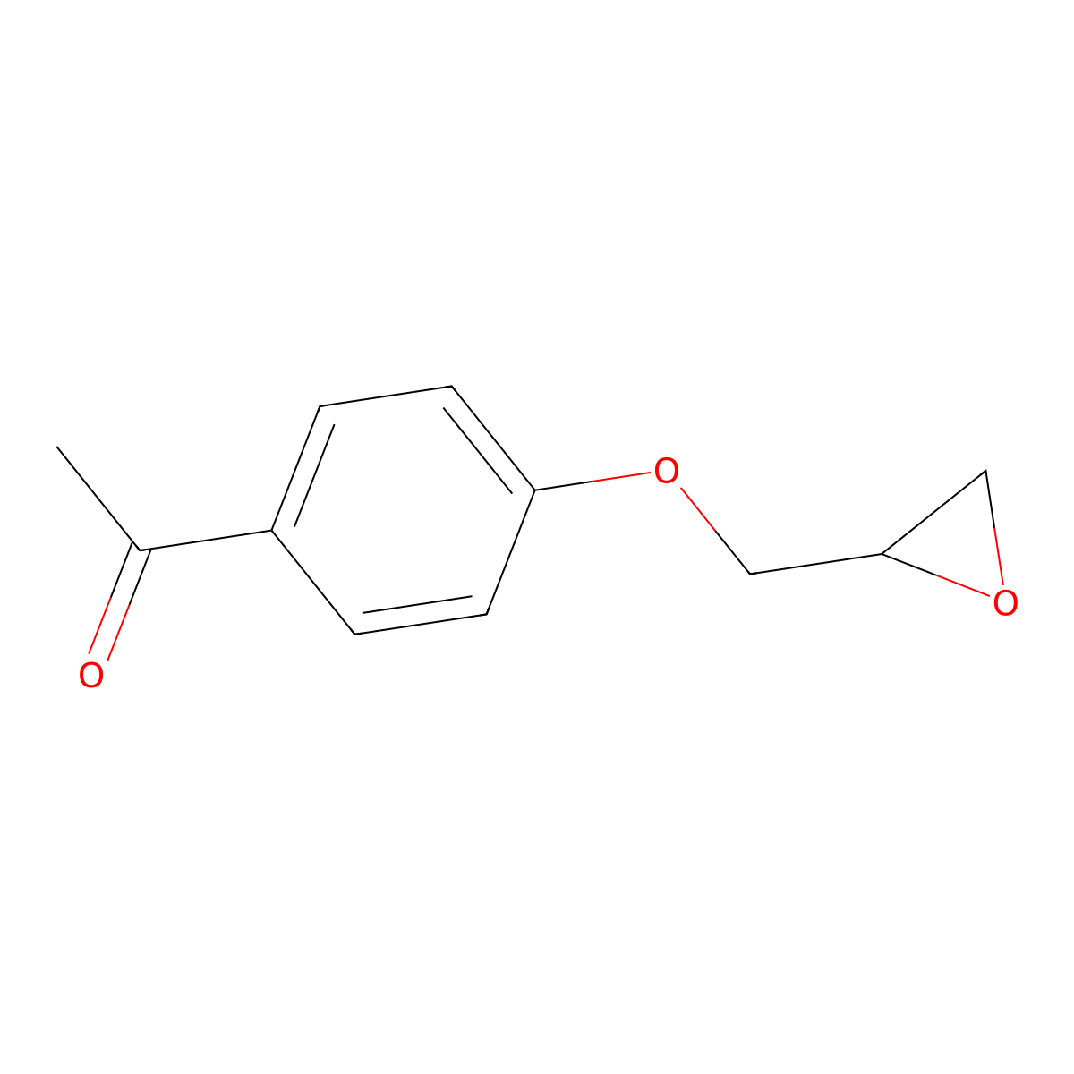 1-{4-[(Oxiran-2-yl)methoxy]phenyl}ethan-1-one molecular structure, CAS 19152-55-7