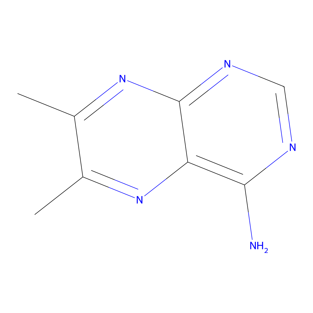 6,7-Dimethylpteridin-4-amine molecular structure, CAS 19152-94-4