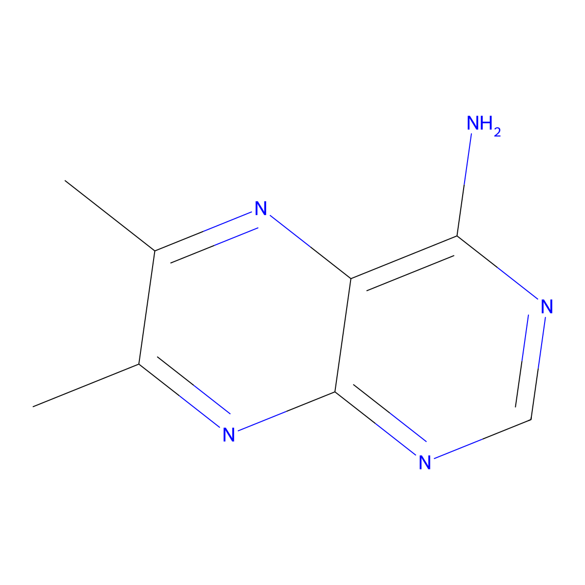 6,7-Dimethylpteridin-4-amine molecular structure, CAS 19152-94-4