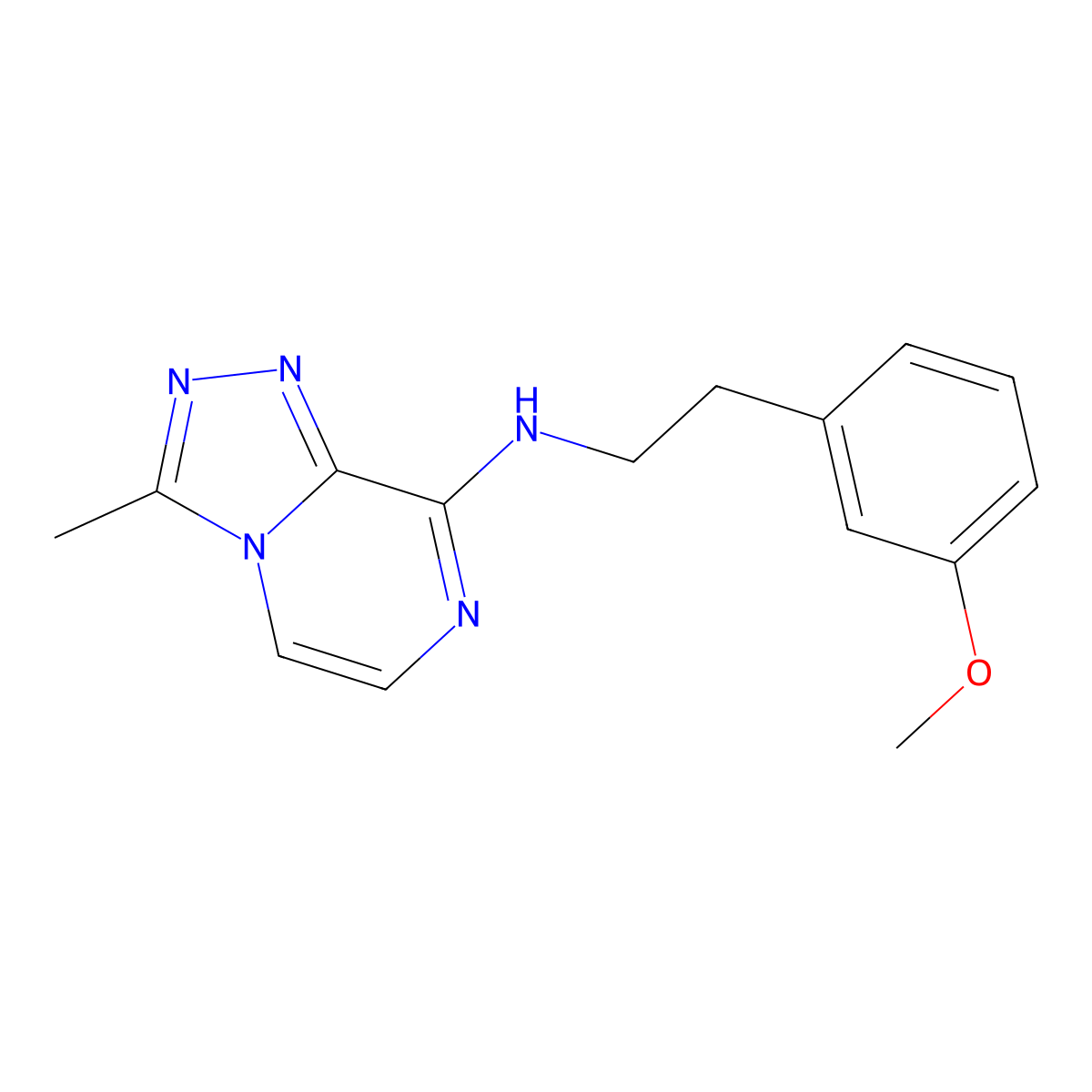 N-[2-(3-methoxyphenyl)ethyl]-3-methyl-[1,2,4]triazolo[4,3-a]pyrazin-8-amine molecular structure, CAS 1915249-73-8