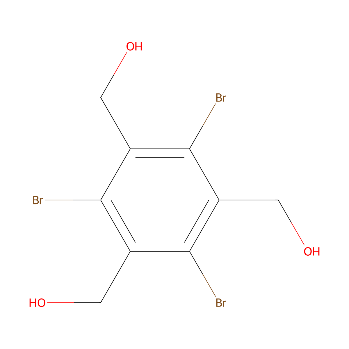 (2,4,6-Tribromobenzene-1,3,5-triyl)trimethanol molecular structure, CAS 191529-08-5