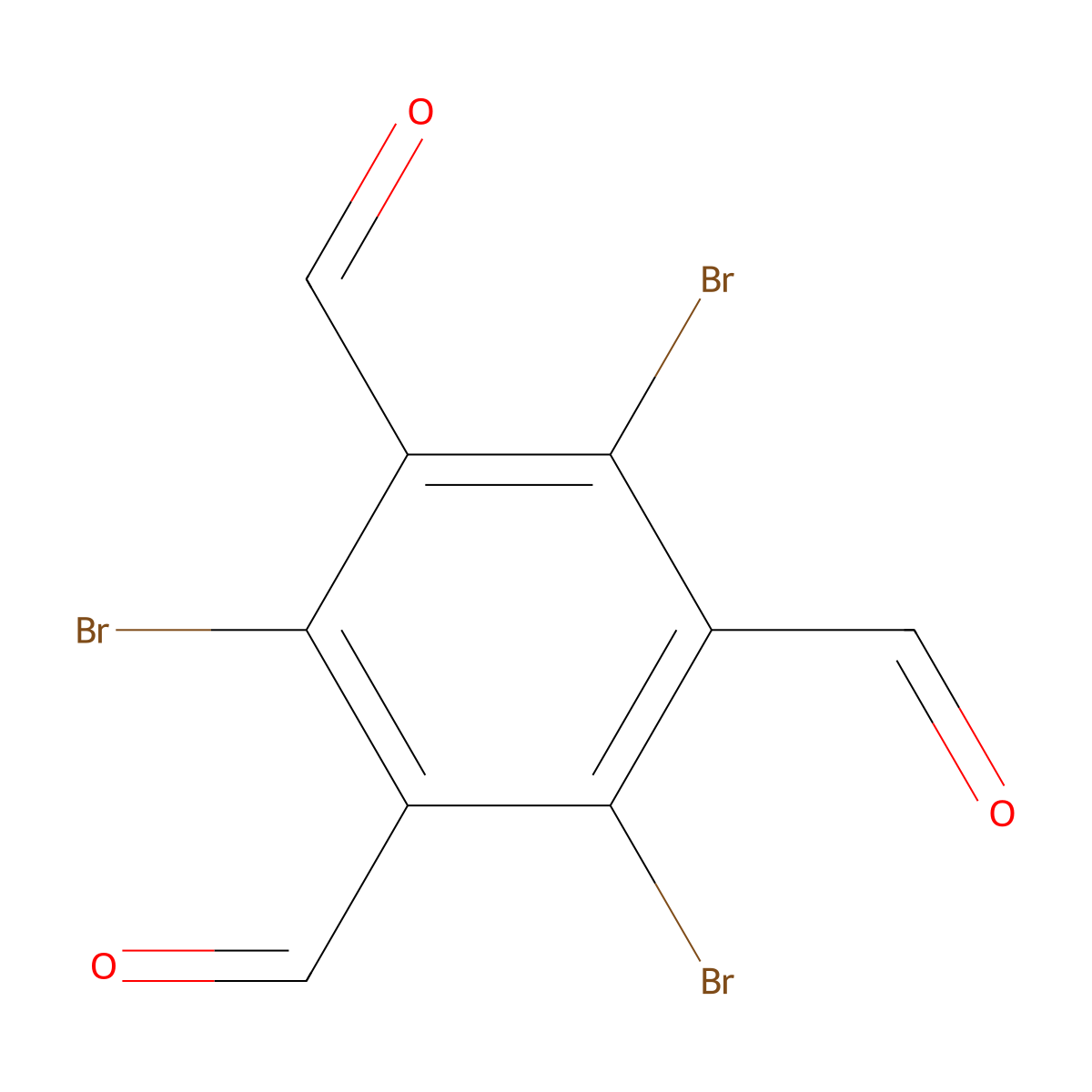 1,3,5-Benzenetricarboxaldehyde, 2,4,6-tribromo- molecular structure, CAS 191529-09-6