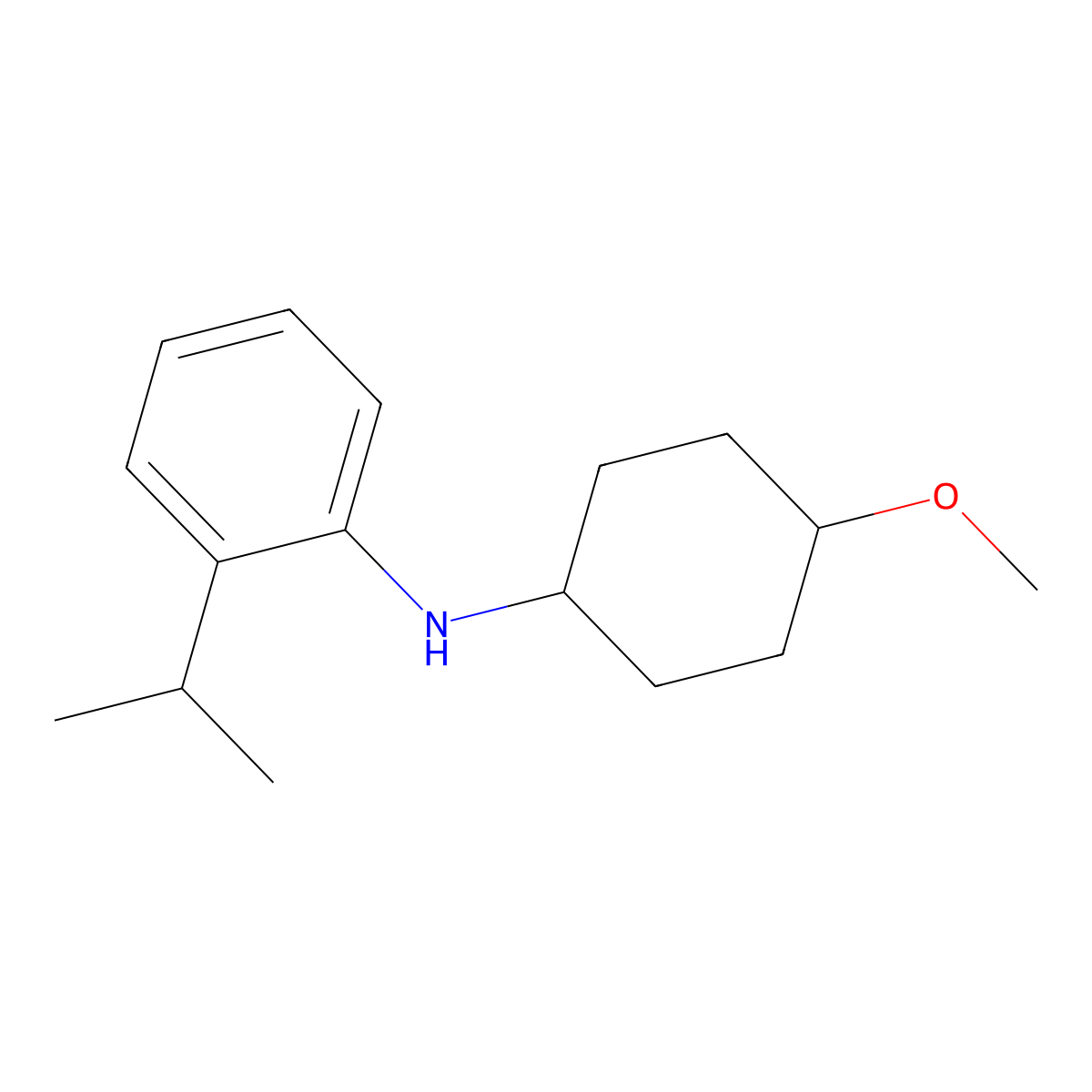 N-(4-Methoxycyclohexyl)-2-(1-methylethyl)benzenamine molecular structure, CAS 1915291-67-6