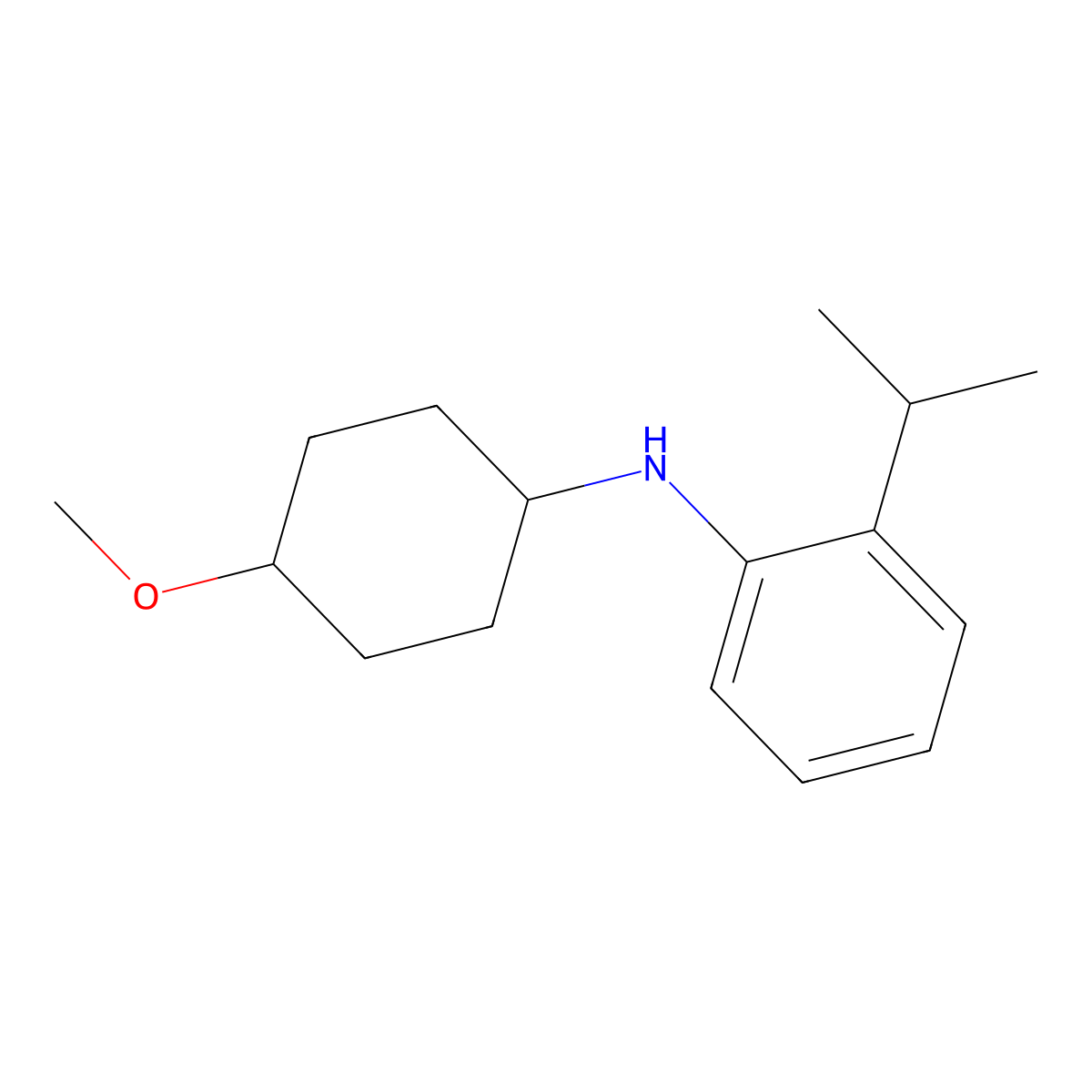 N-(4-Methoxycyclohexyl)-2-(1-methylethyl)benzenamine molecular structure, CAS 1915291-67-6
