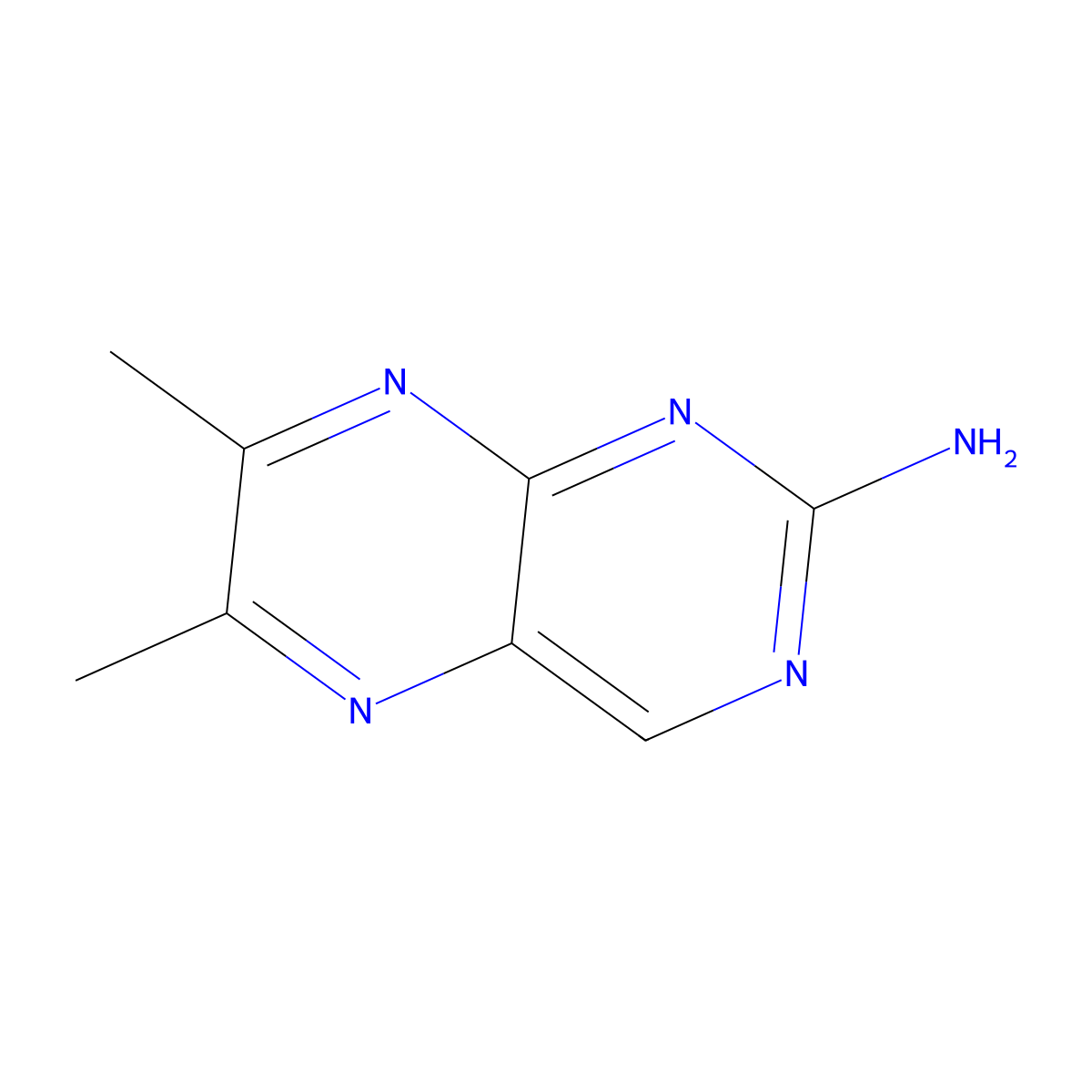 6,7-Dimethylpteridin-2-amine molecular structure, CAS 19153-00-5