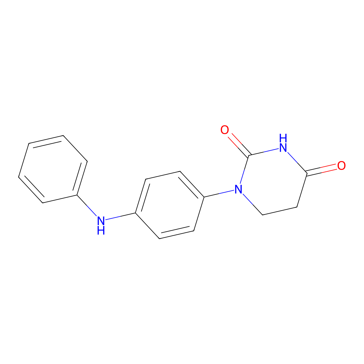 1-(4-anilinophenyl)dihydro-2,4(1H,3H)-pyrimidinedione molecular structure, CAS 191531-61-0