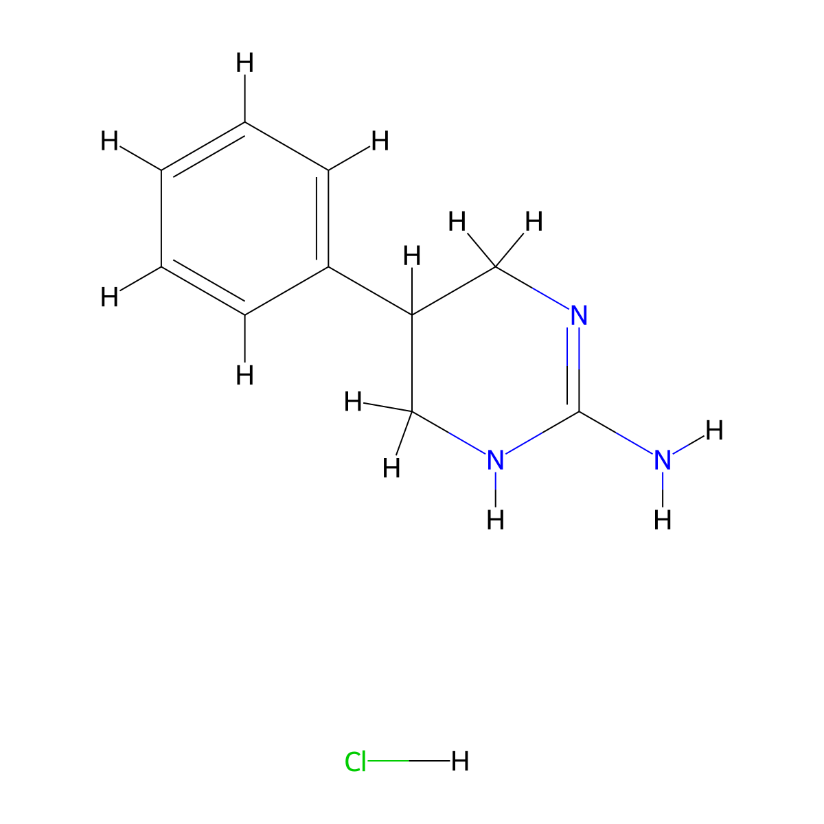 5-Phenyl-1,4,5,6-tetrahydropyrimidin-2-amine hydrochloride molecular structure, CAS 1915386-87-6