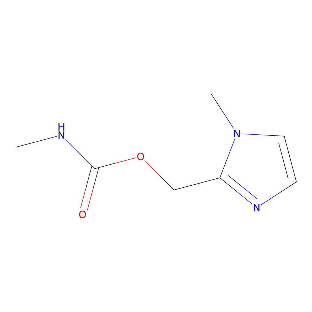(1-methyl-1H-imidazol-2-yl)methyl methylcarbamate molecular structure, CAS 191539-28-3
