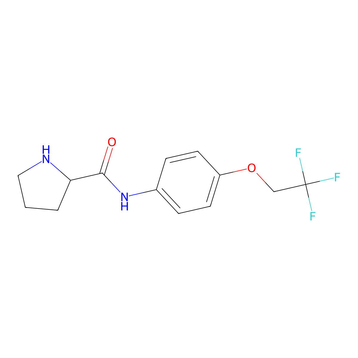 (2R)-N-[4-(2,2,2-trifluoroethoxy)phenyl]pyrrolidine-2-carboxamide molecular structure, CAS 1915416-48-6