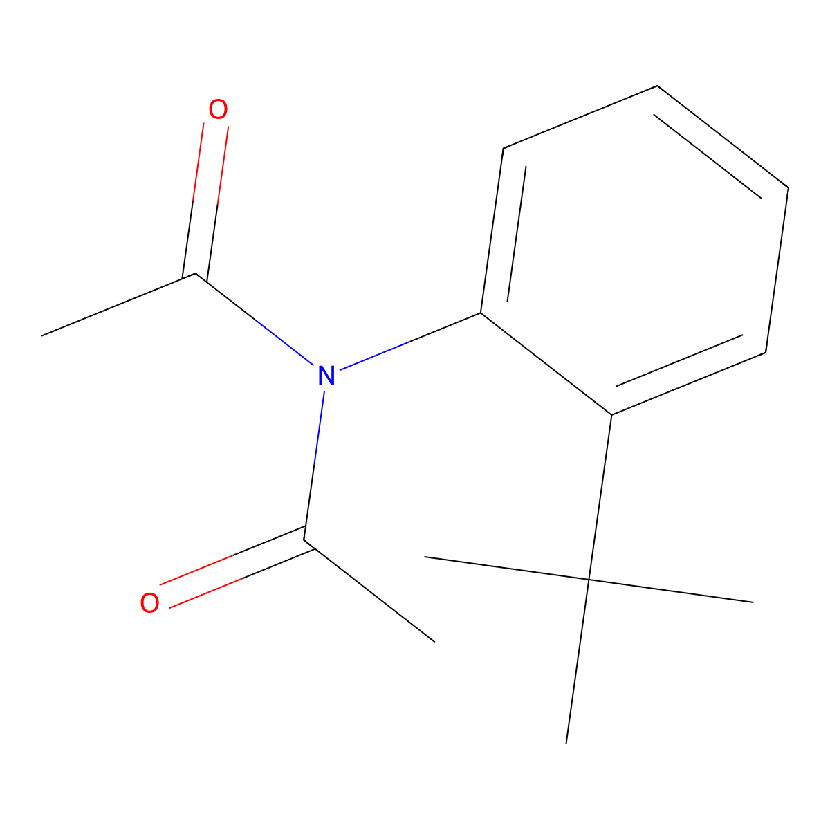 N-acetyl-N-(2-tert-butylphenyl)acetamide molecular structure, CAS 191543-35-8