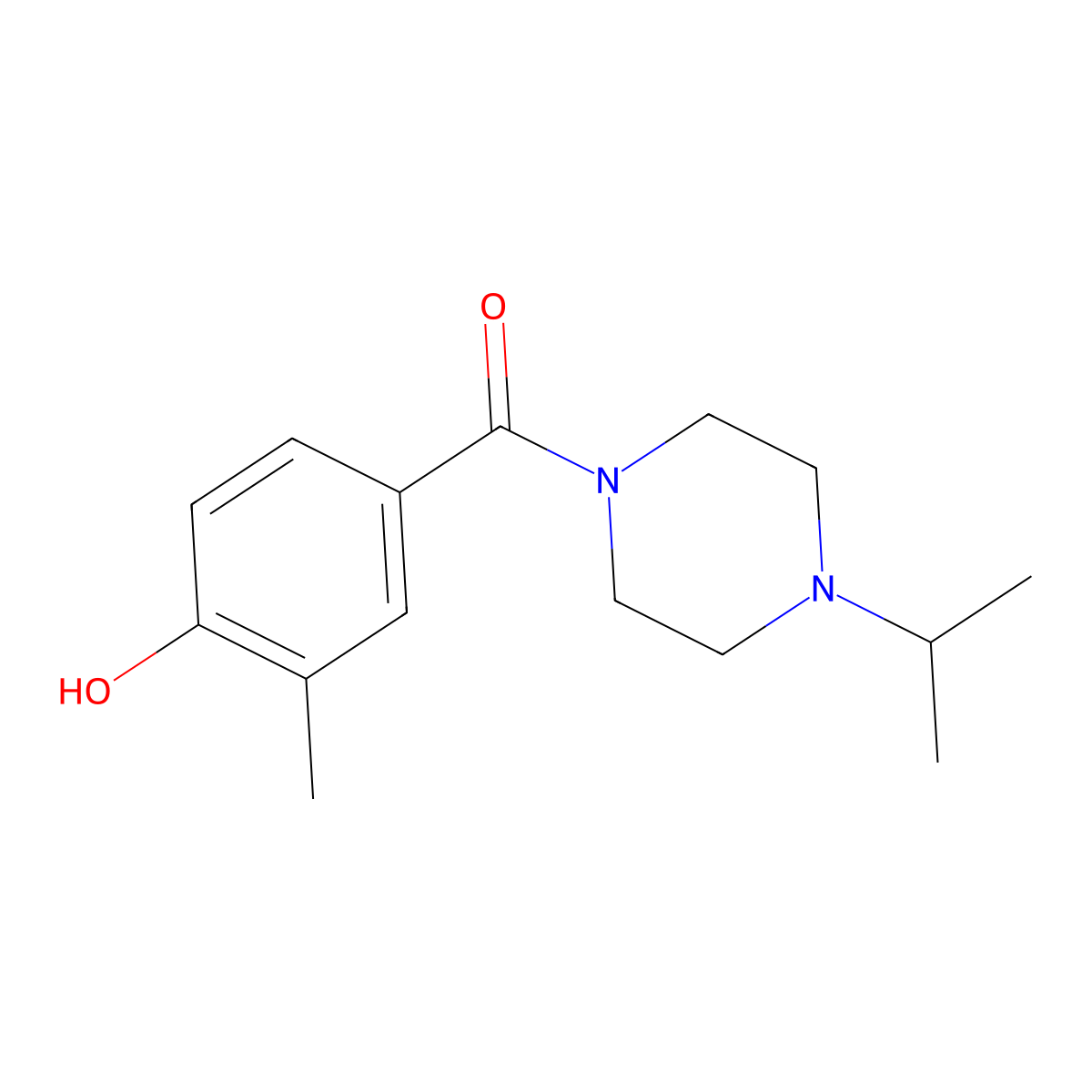 (4-Hydroxy-3-methylphenyl)[4-(1-methylethyl)-1-piperazinyl]methanone molecular structure, CAS 1915487-28-3