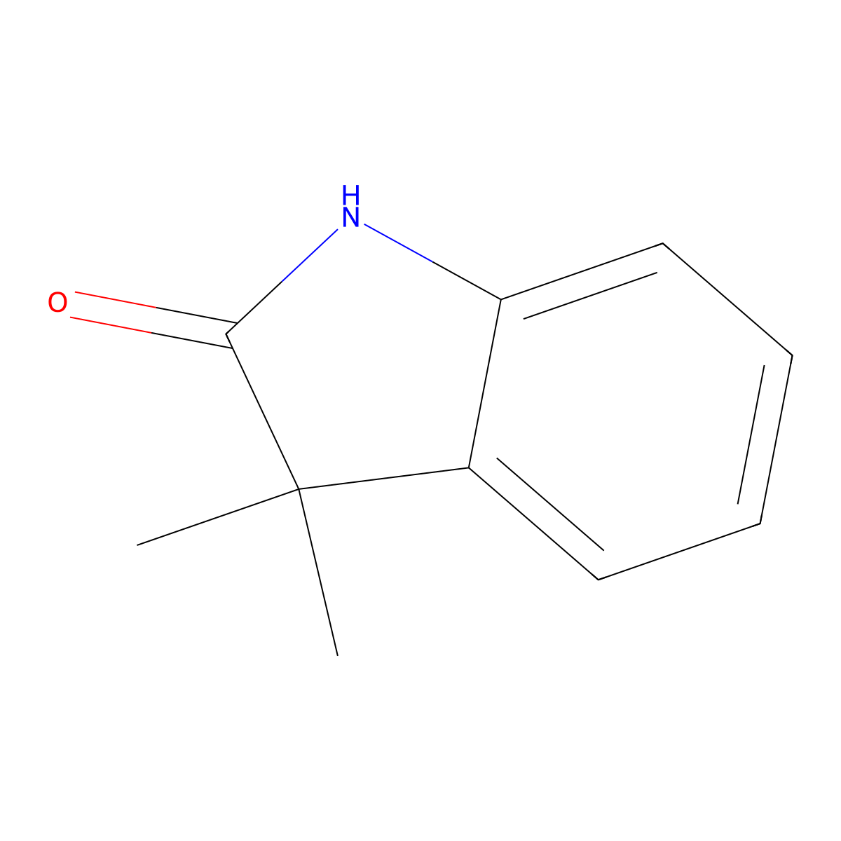 3,3-Dimethyl-1,3-dihydro-indol-2-one molecular structure, CAS 19155-24-9