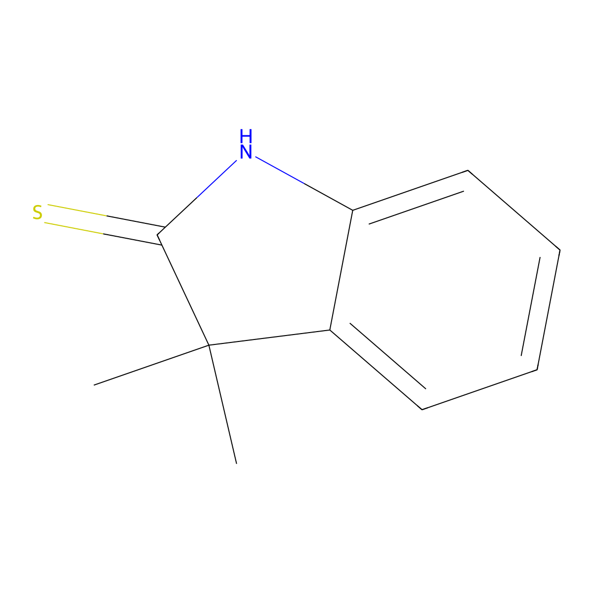 1,3-Dihydro-3,3-dimethyl-2H-indole-2-thione molecular structure, CAS 19155-25-0