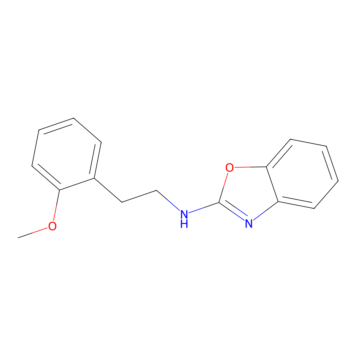 N-[2-(2-methoxyphenyl)ethyl]-1,3-benzoxazol-2-amine molecular structure, CAS 1915502-83-8