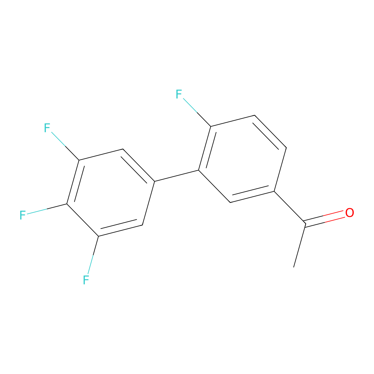 1-(3',4',5',6-Tetrafluoro-[1,1'-biphenyl]-3-yl)ethanone molecular structure, CAS 1915514-70-3