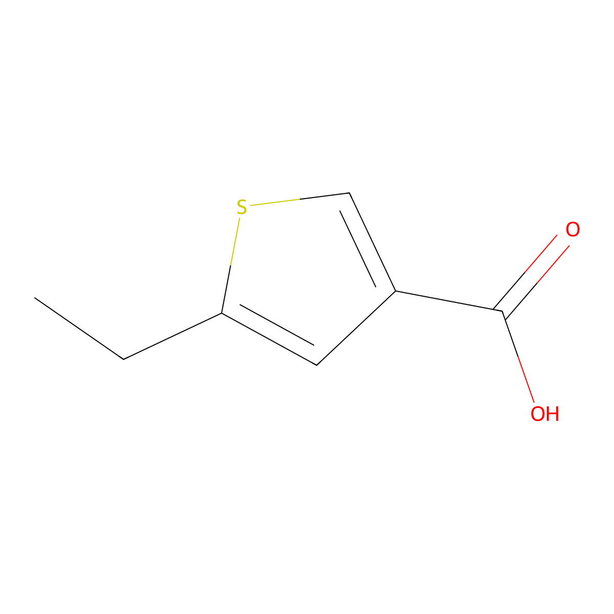 5-Ethylthiophene-3-carboxylic acid molecular structure, CAS 19156-51-5