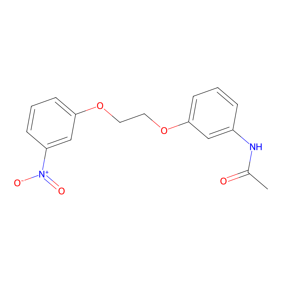 Acetamide, N-[3-[2-(3-nitrophenoxy)ethoxy]phenyl]- molecular structure, CAS 19157-66-5