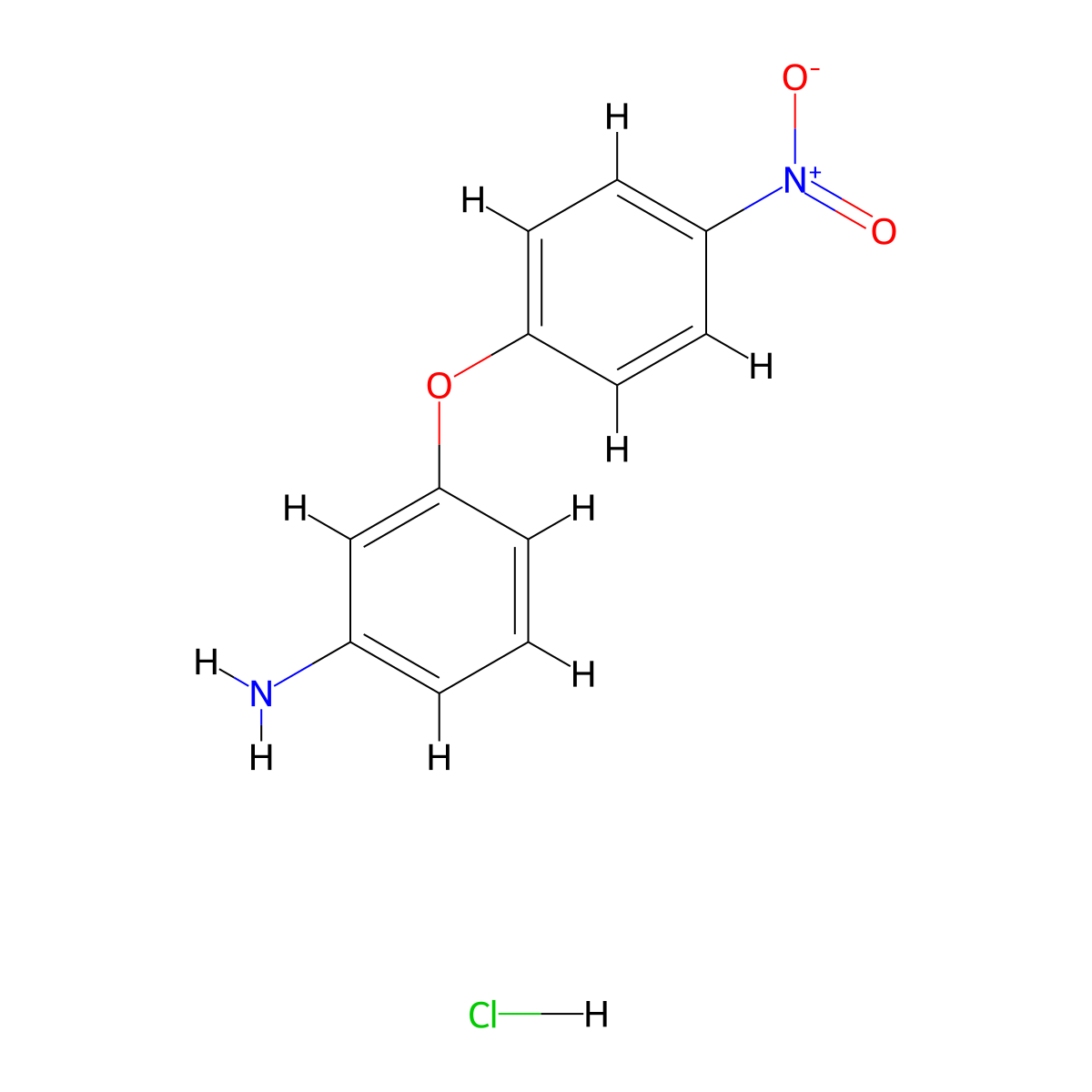 3-(4-Nitrophenoxy)aniline hydrochloride molecular structure, CAS 19157-81-4