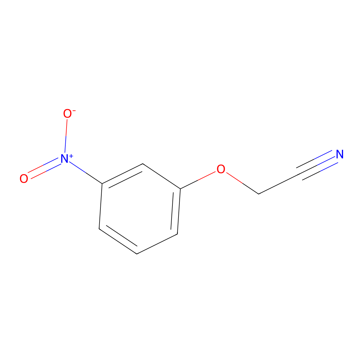 3-Nitrophenoxyacetonitrile molecular structure, CAS 19157-84-7